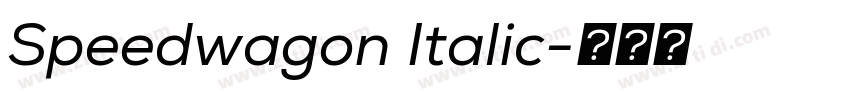 Speedwagon Italic字体转换